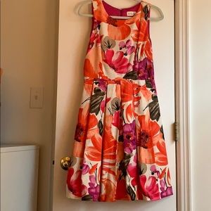 Eliza J Floral Pleated Dress